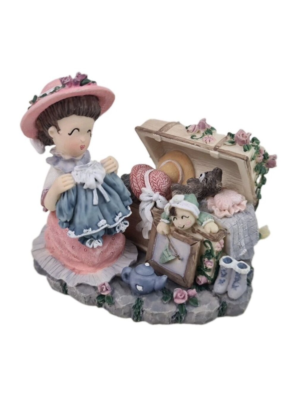 Ivy & Innocence Rebecca Maries Visit 05211 Retired Porcelain Vintage Building